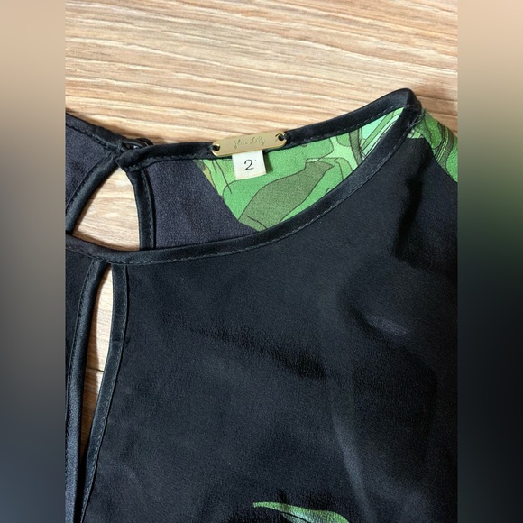 johanna ortiz • namibia long-sleeves keyhole silk midi dress in black 2 - Picture 11 of 14